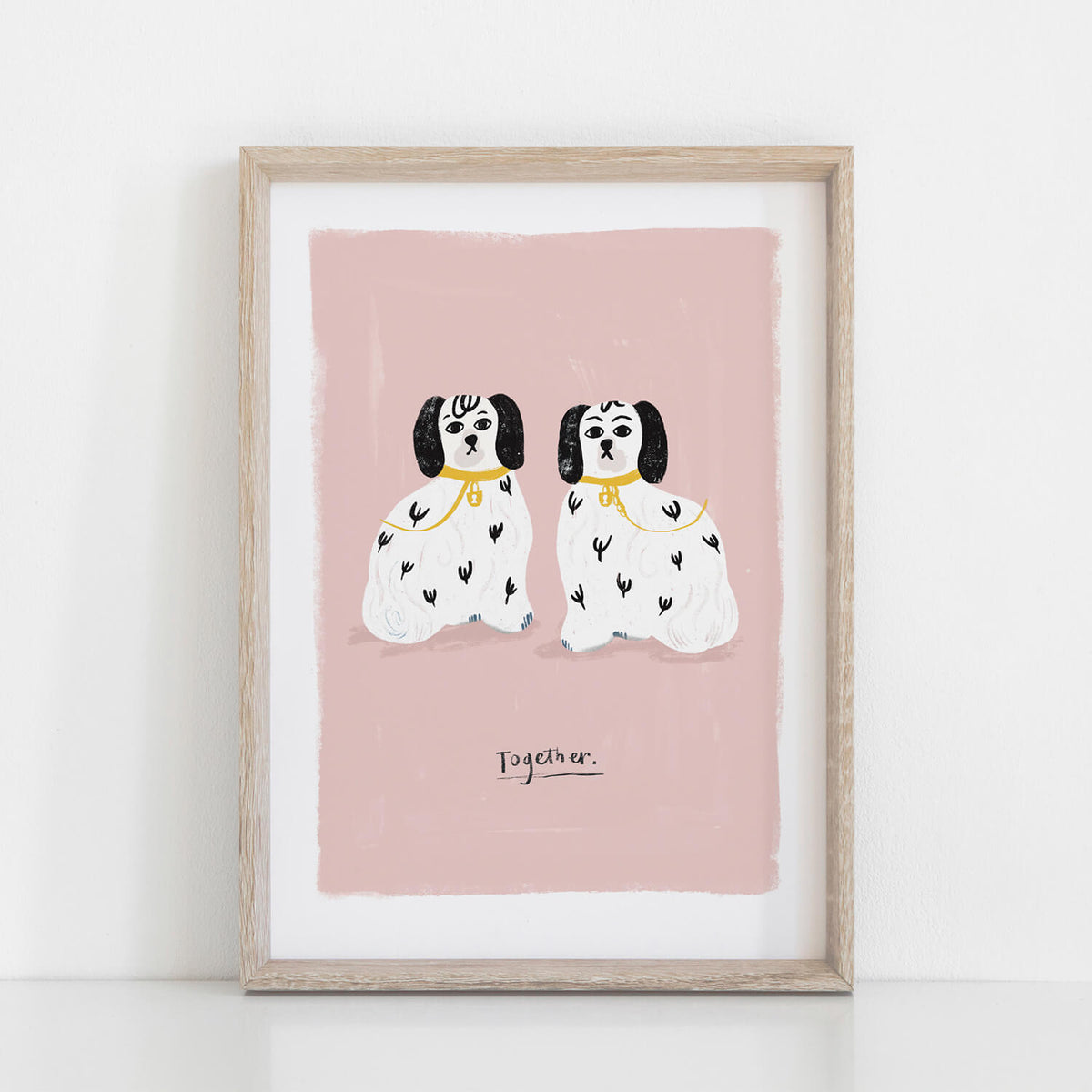 * NEW* Ceramic Dogs Together Print