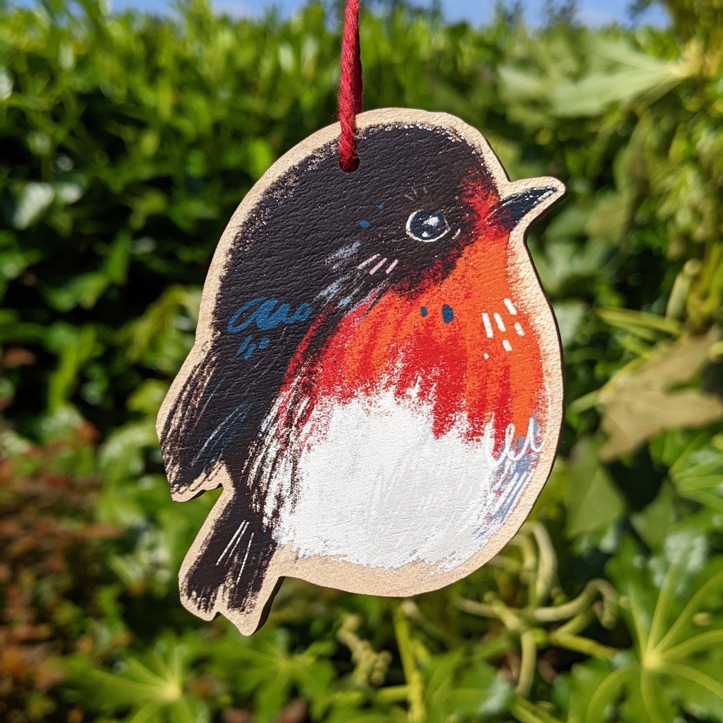 * Seconds * Wooden Robin Christmas Decoration