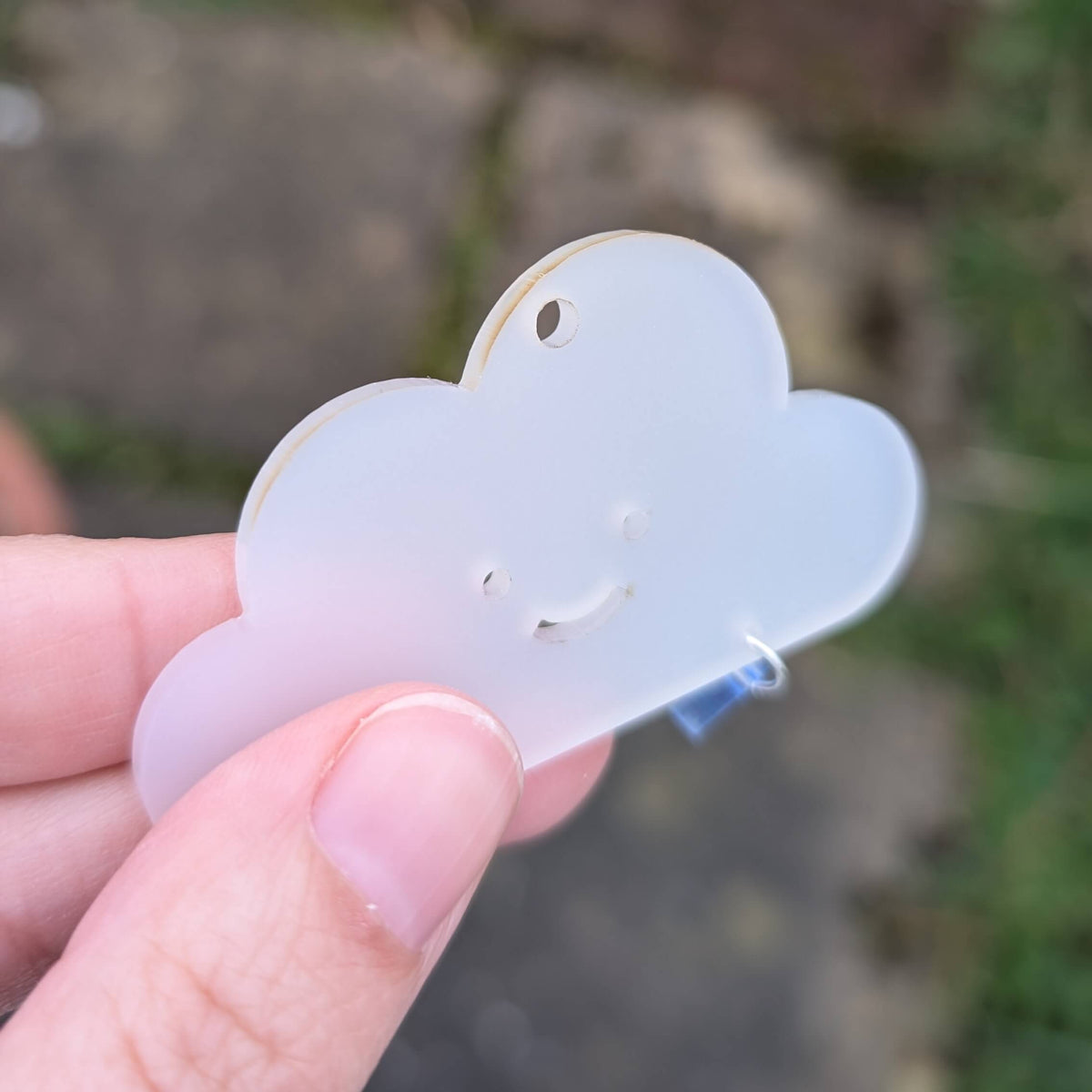 * Seconds * Happy cloud keyring