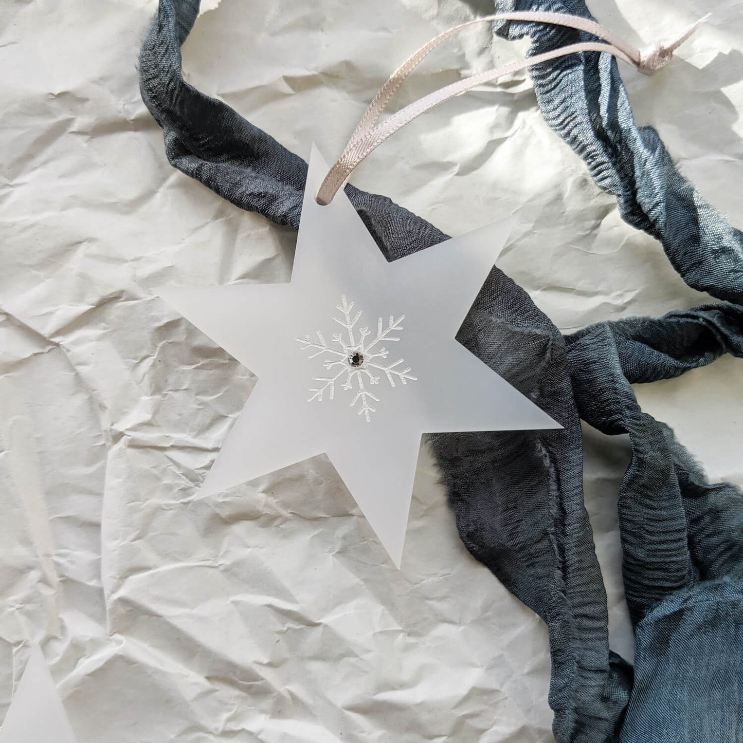 Snowflake Star Decoration - The Moonlit Press