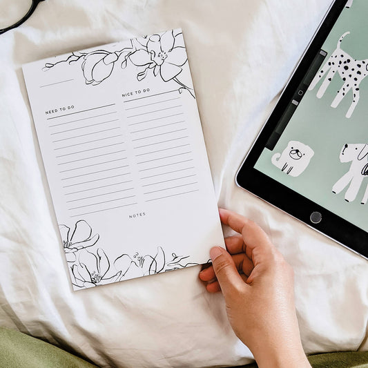 A5 Modern To-Do List Notepad - The Moonlit Press
