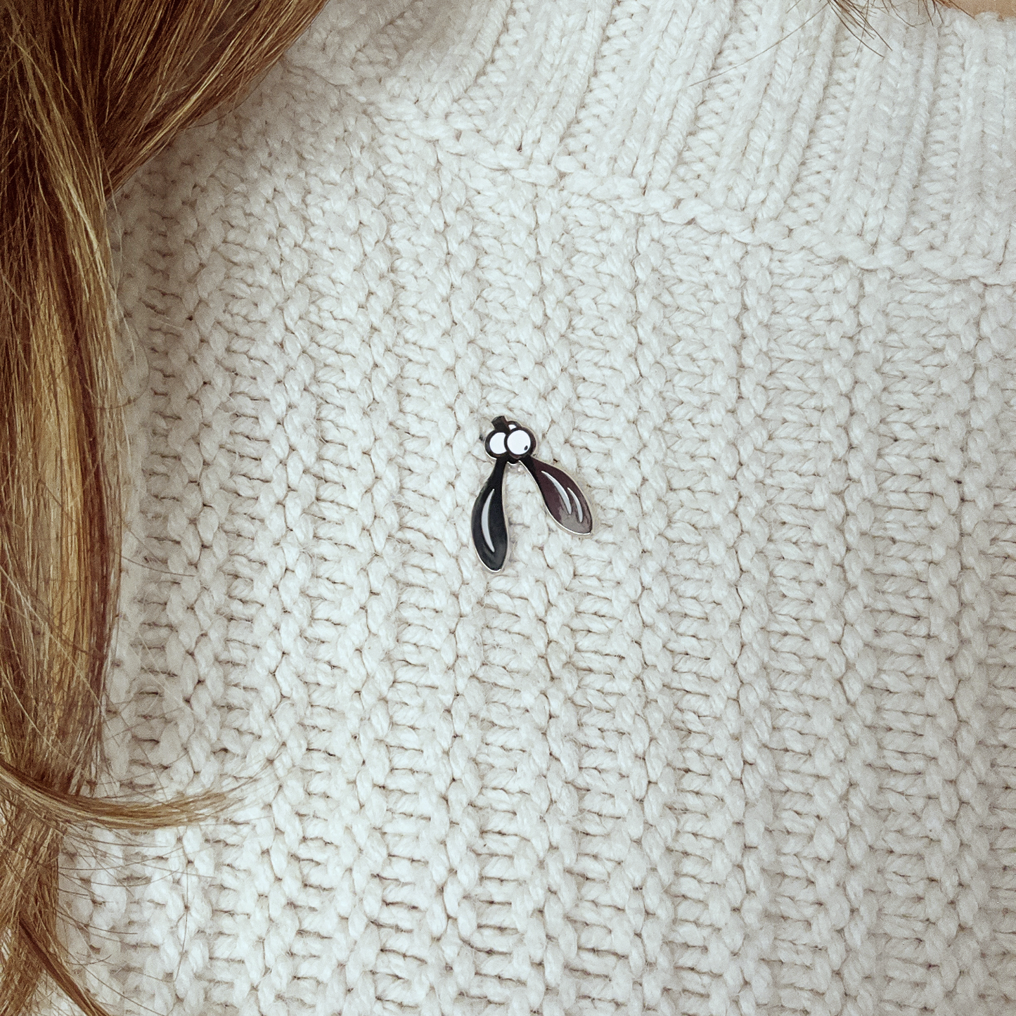 Silver Mistletoe Enamel Pin - The Moonlit Press