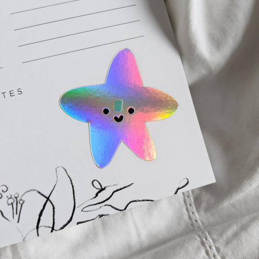 Holographic Star Vinyl Sticker - The Moonlit Press