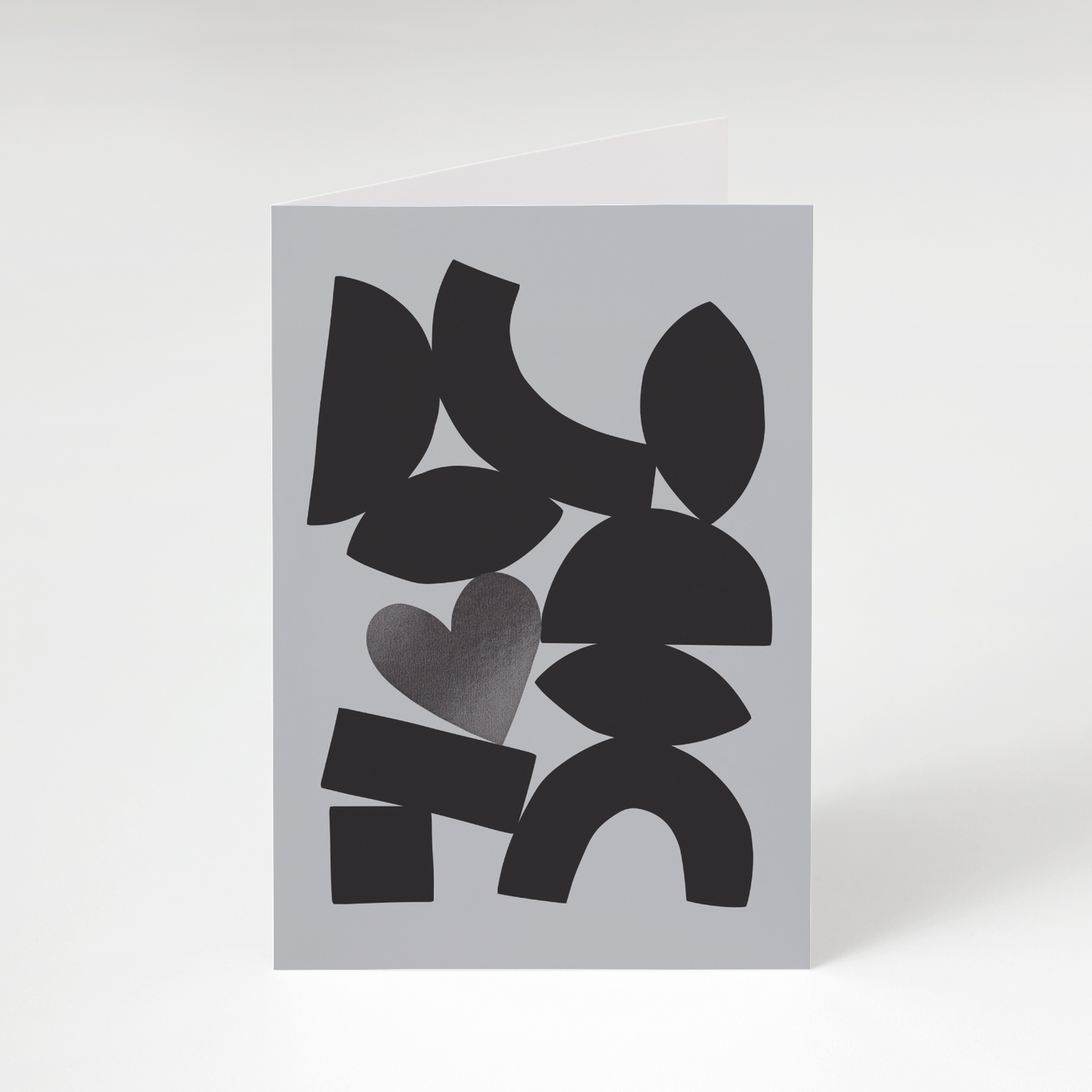 Balancing Heart Card - Black - The Moonlit Press