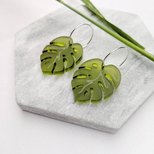 Monstera Hoops - The Moonlit Press