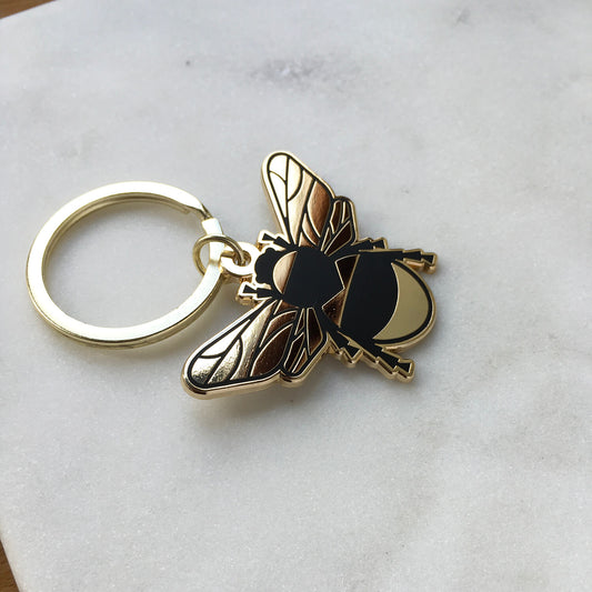 *Seconds* Enamel Bee Keyring