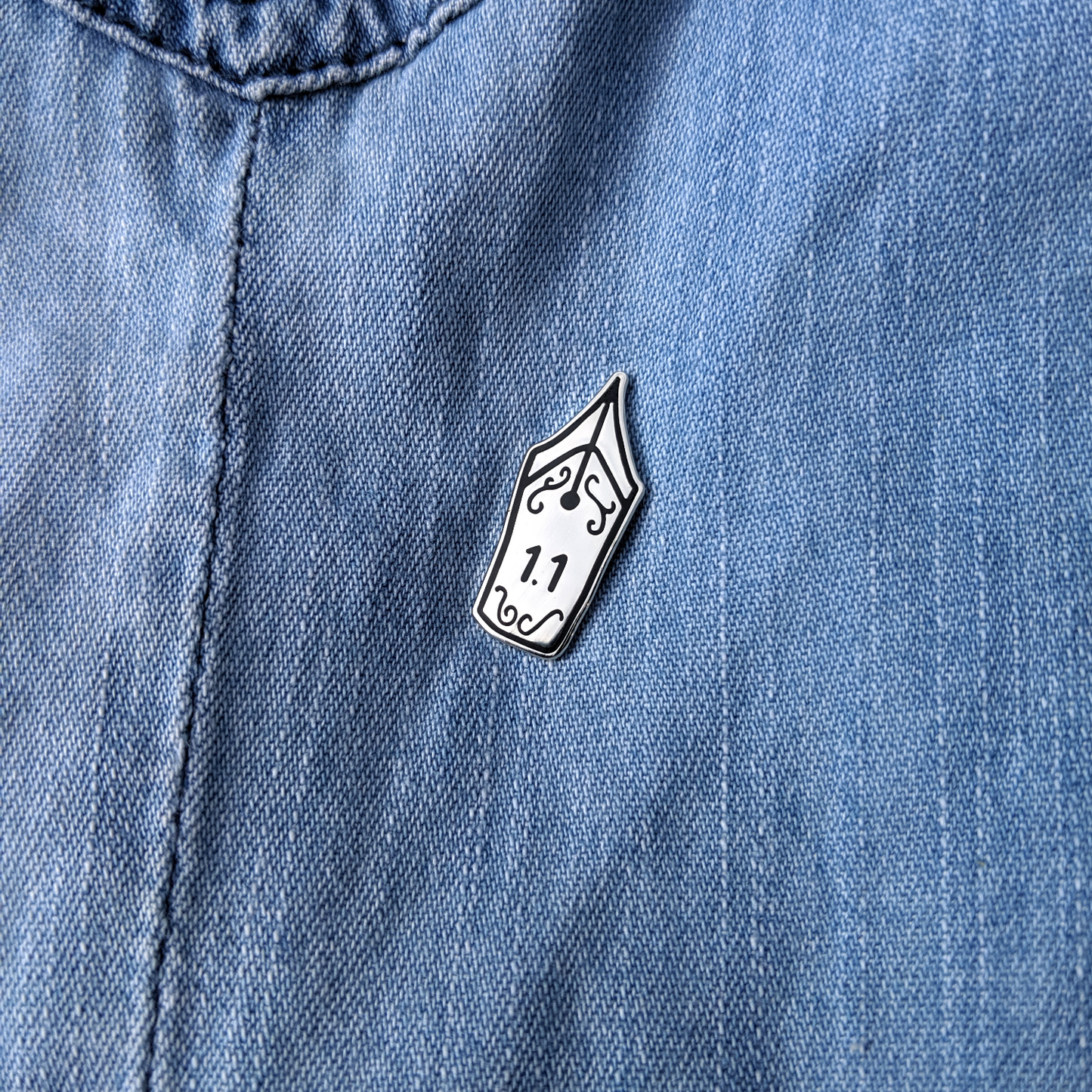 *Seconds* Calligraphy Nib Enamel Pin