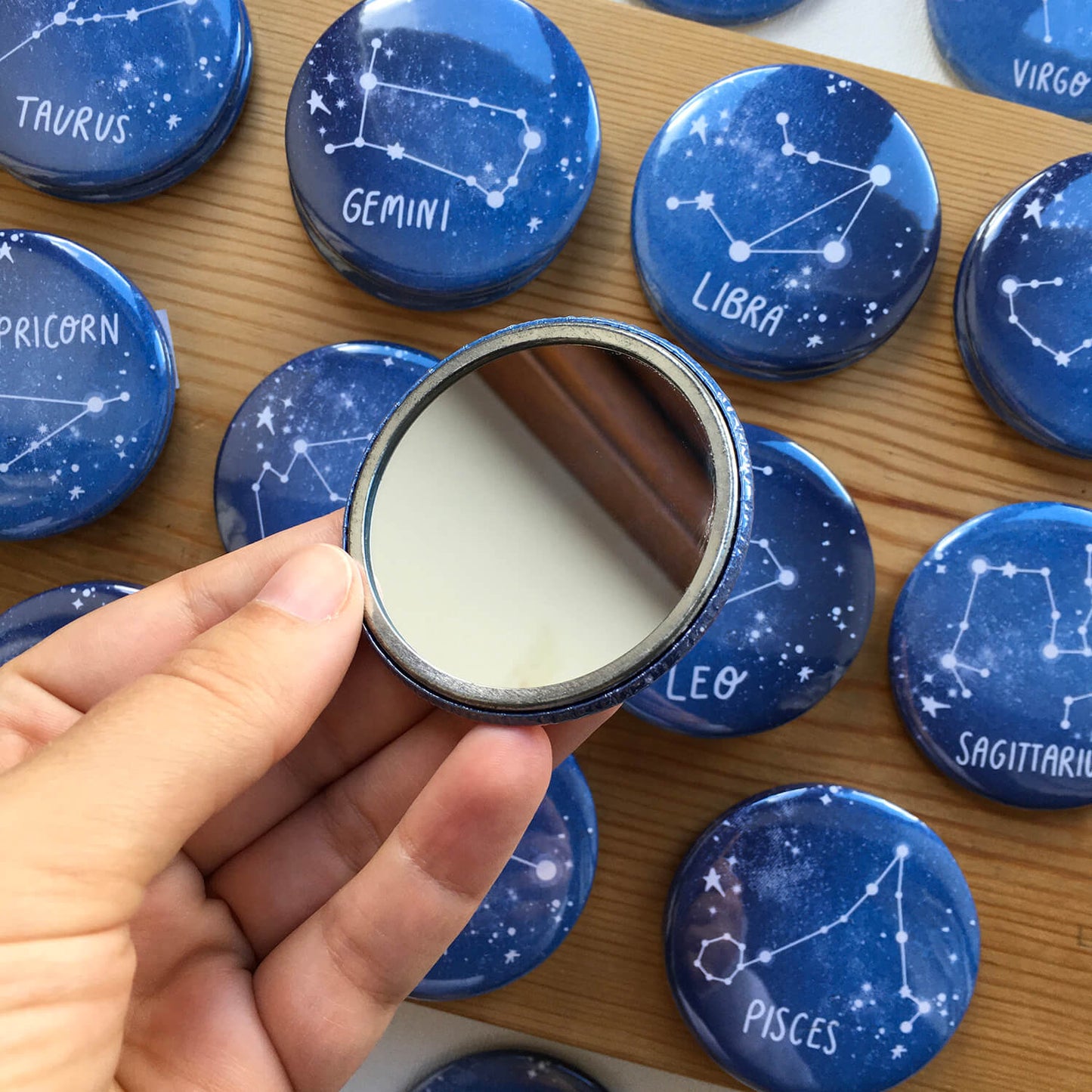*Seconds* Star Sign Pocket Mirror