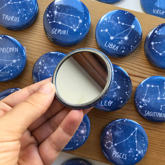 *Seconds* Star Sign Pocket Mirror