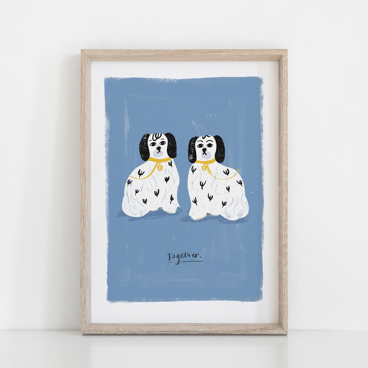 * NEW* Ceramic Dogs Together Print