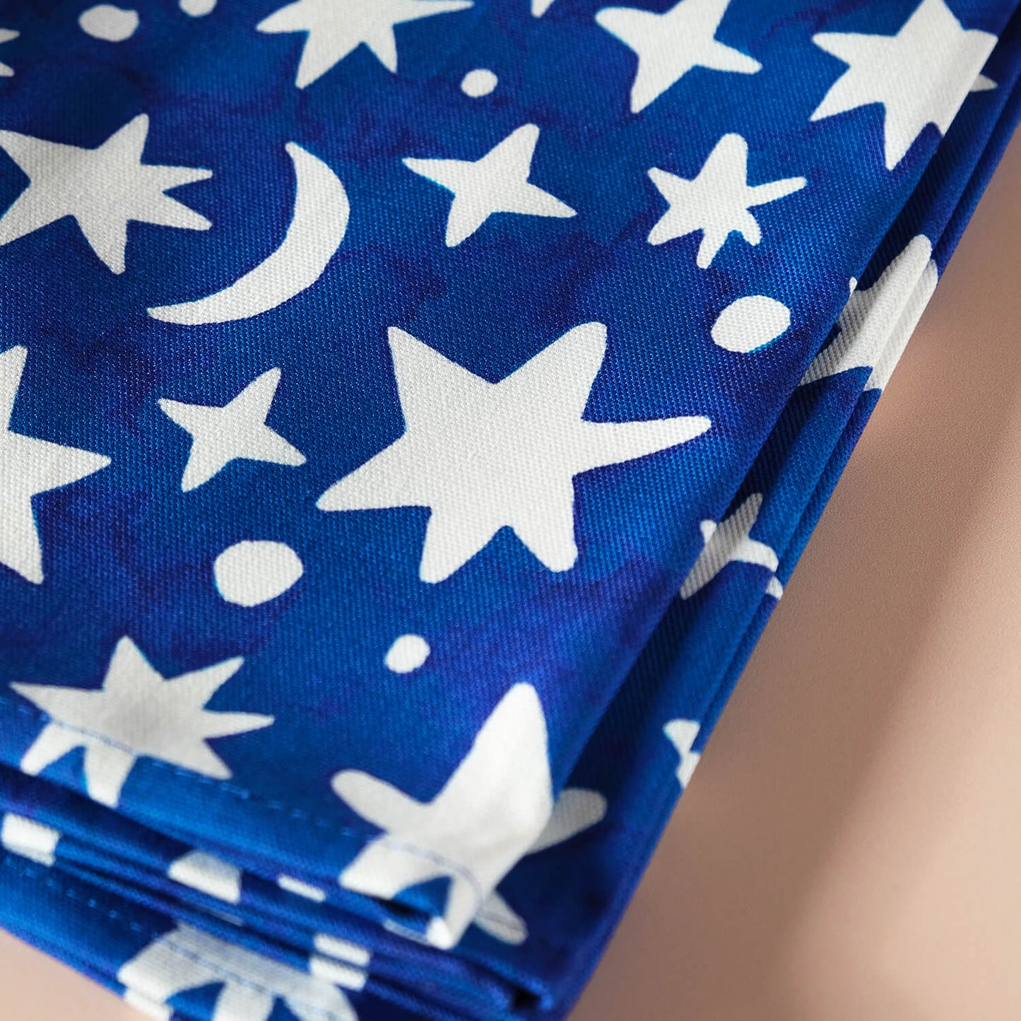 Blue Moon and Stars Tea Towel - The Moonlit Press UK