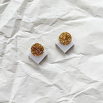 Load image into Gallery viewer, Deco Dot Glitter Stud Earrings - The Moonlit Press
