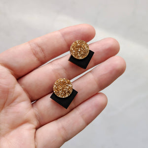 Deco Dot Glitter Studs - The Moonlit Press