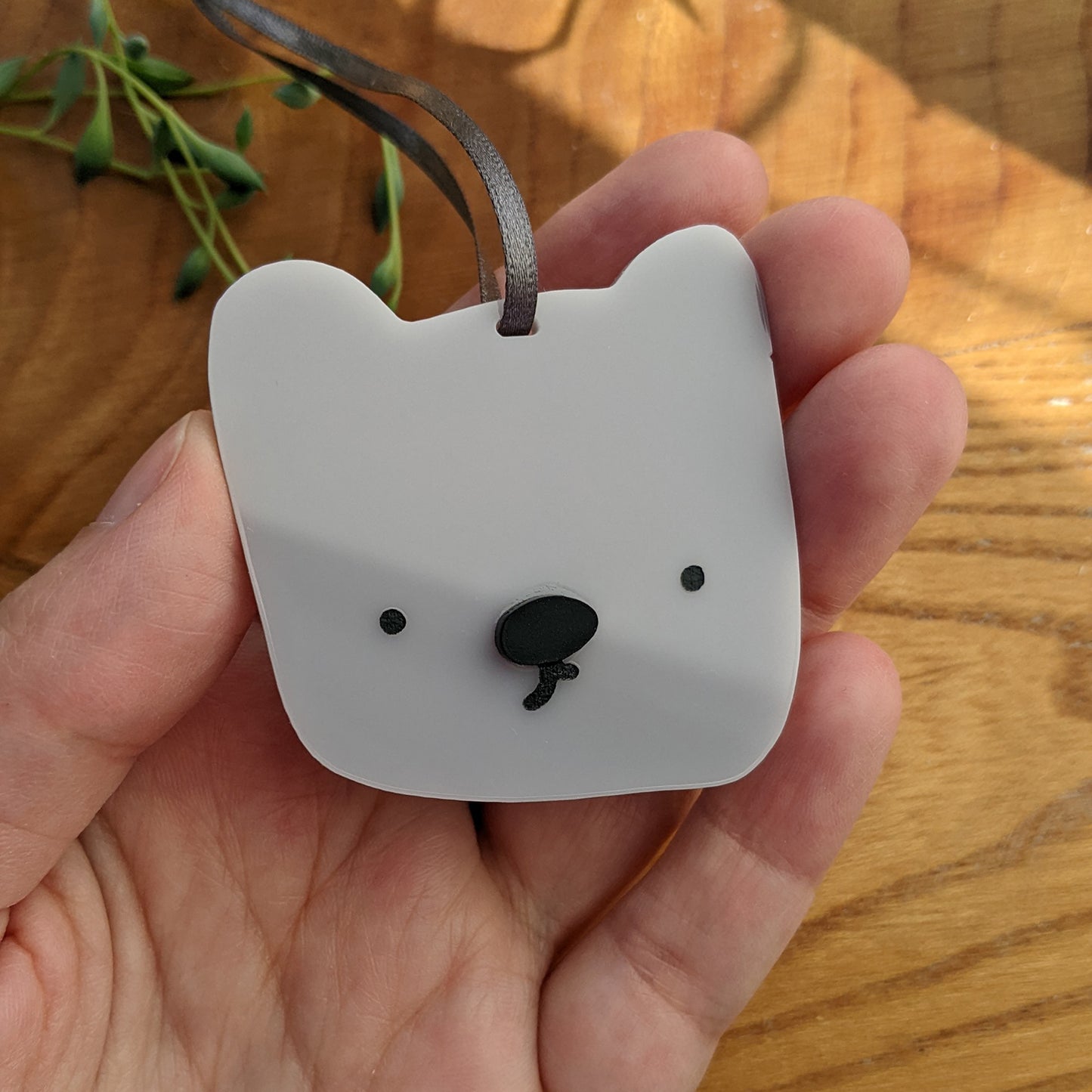 * Seconds* Grey Bear Christmas Decoration