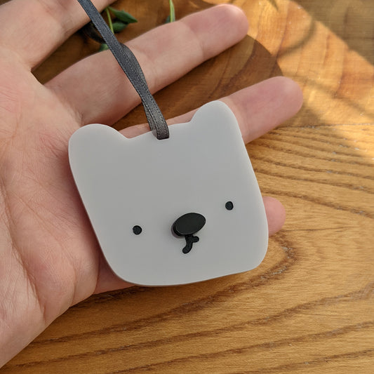 Grey Bear Christmas Decoration