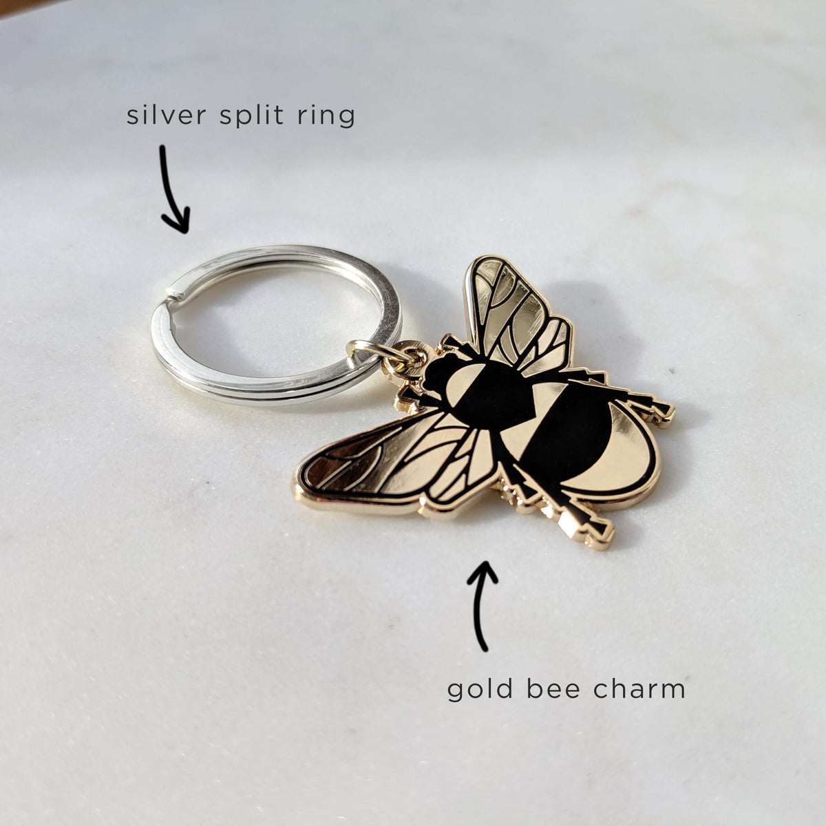 *Seconds* Enamel Bee Keyring