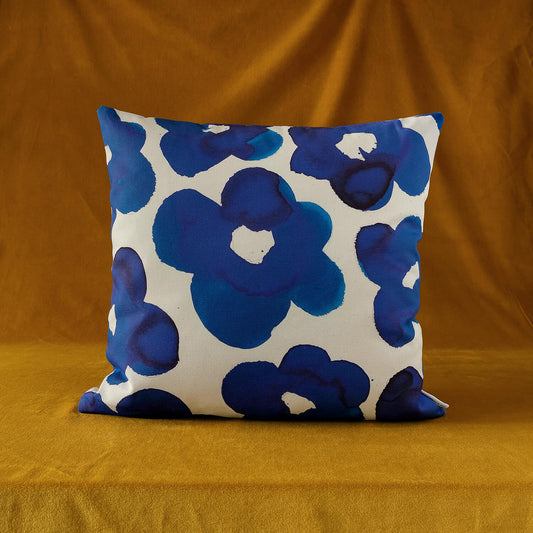 Blue Floral Scatter Cushion - The Moonlit Press UK