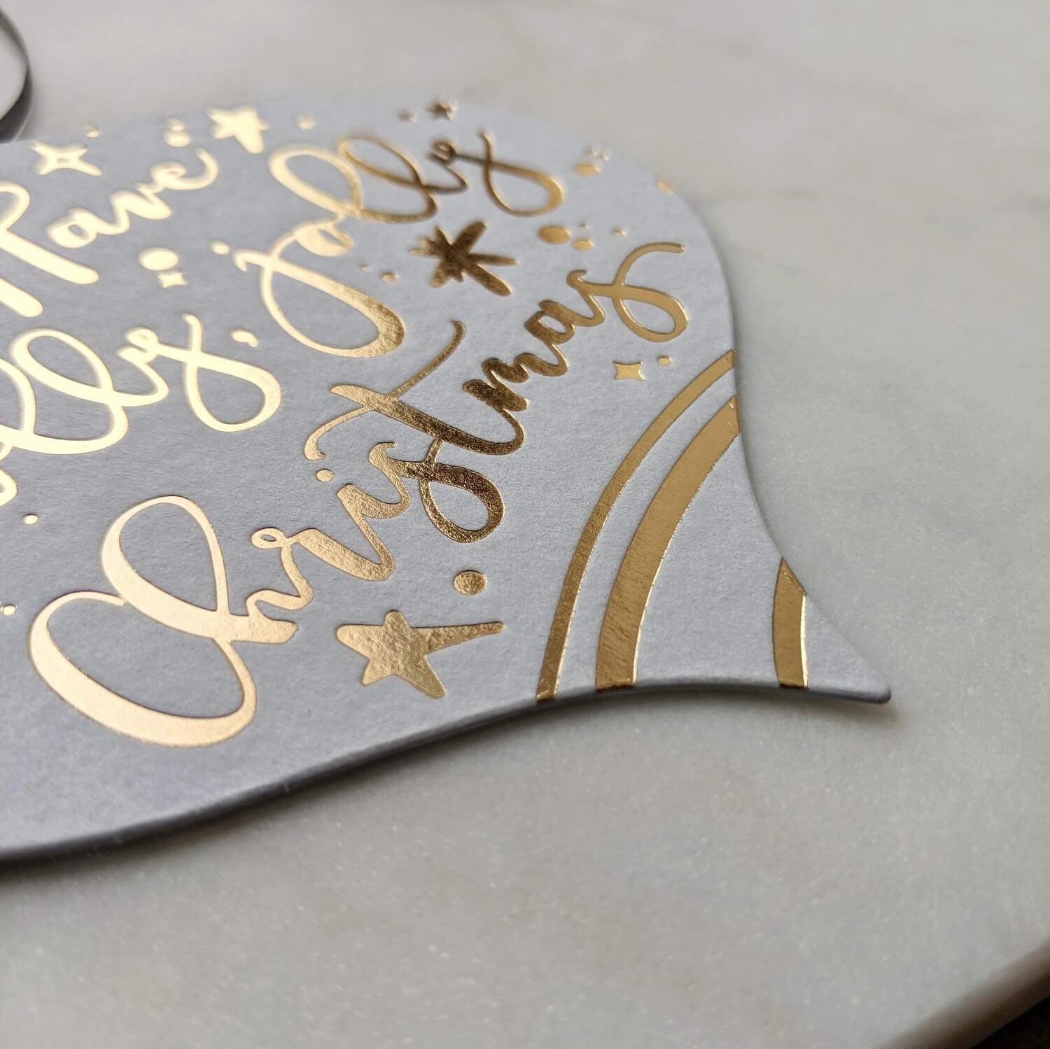 Luxury Gold Christmas Card Decoration - The Moonlit Press