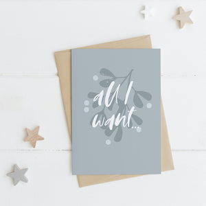 All I Want For Christmas Card - The Moonlit Press