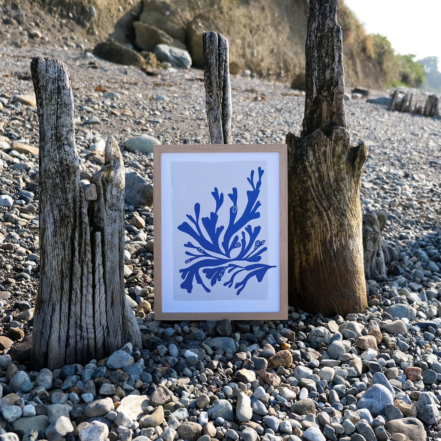 Blue Seaweed Print - The Moonlit Press