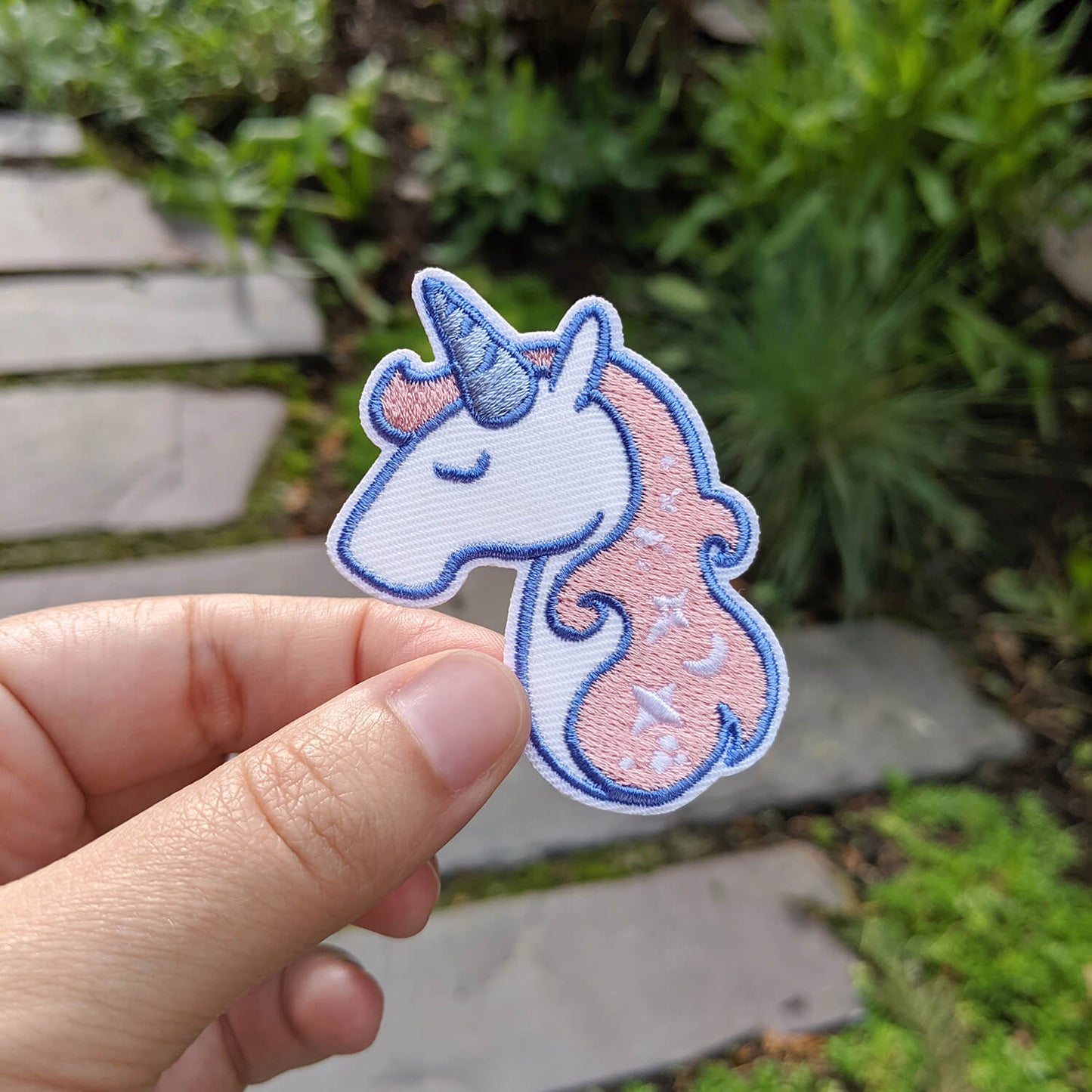 Cute Unicorn Iron On Patch - The Moonlit Press UK