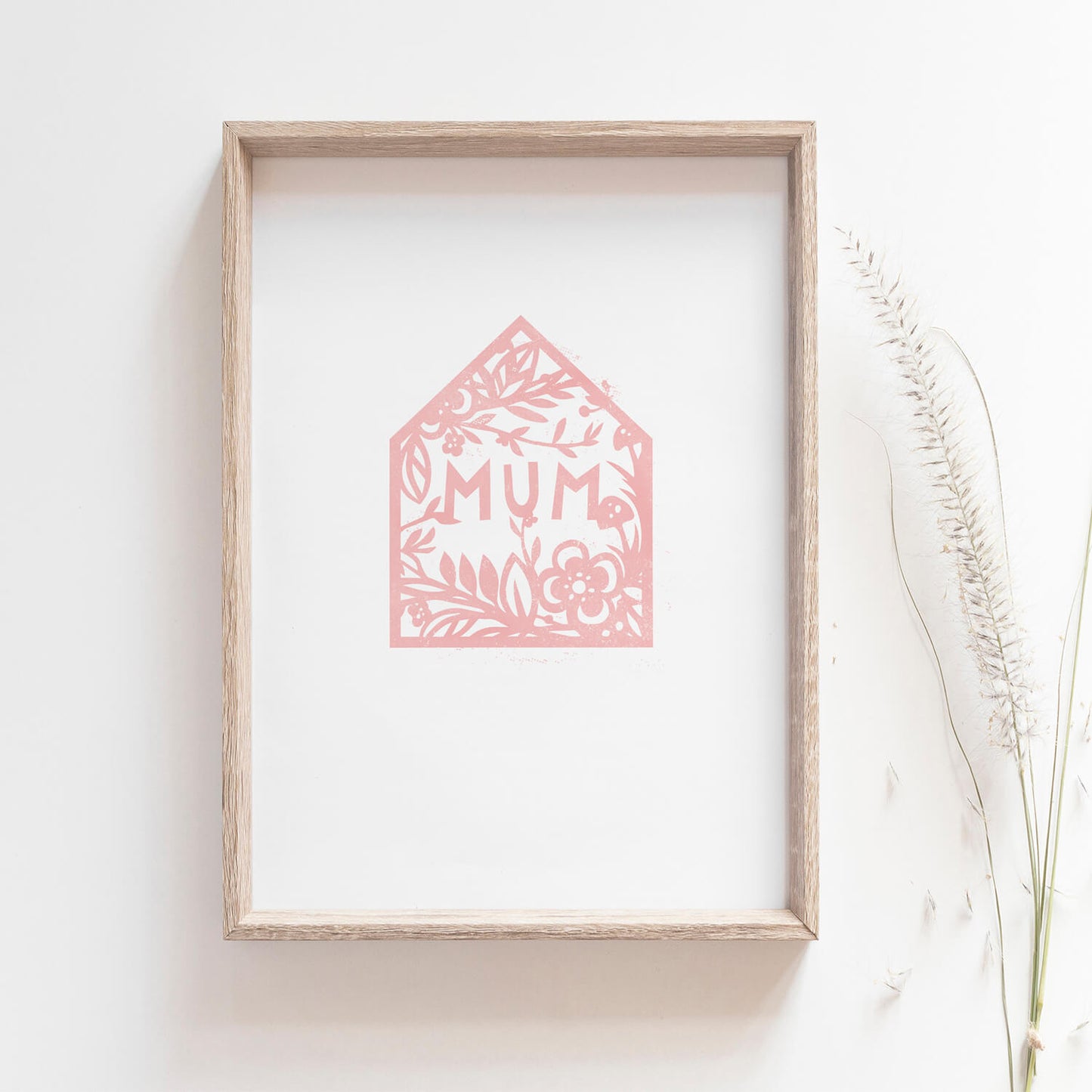 Mother days print for mum in pink