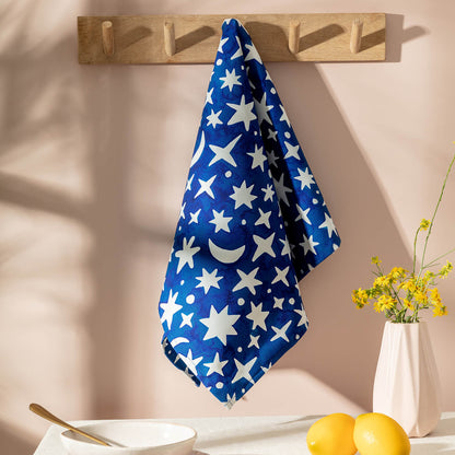 Moon and Stars Tea Towel - The Moonlit Press UK