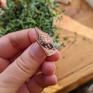 * Seconds * Calligraphy Nib Enamel Pin