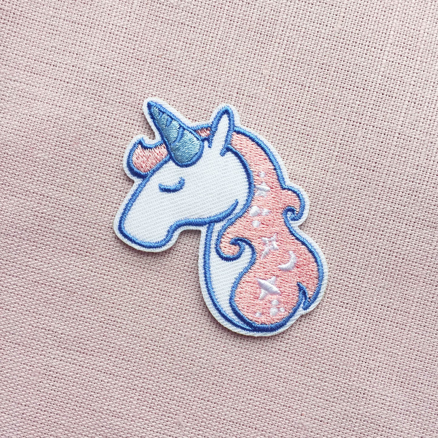 Pink Unicorn Iron On Patch - The Moonlit Press UK