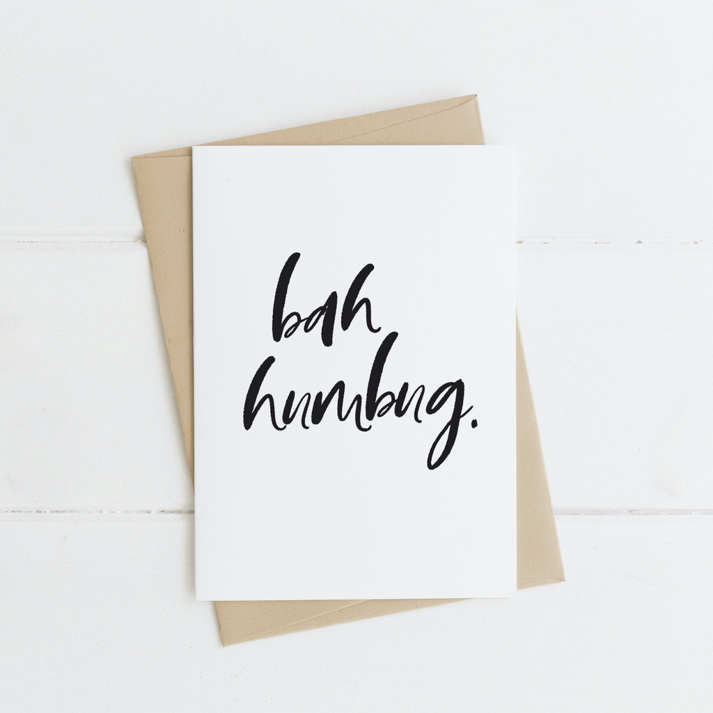 Bah Humbug Christmas Card - The Moonlit Press