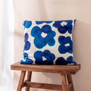Blue Floral Scatter Cushion - The Moonlit Press UK