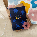 Load image into Gallery viewer, Blue You Are The Best Greeting Card - The Moonlit Press
