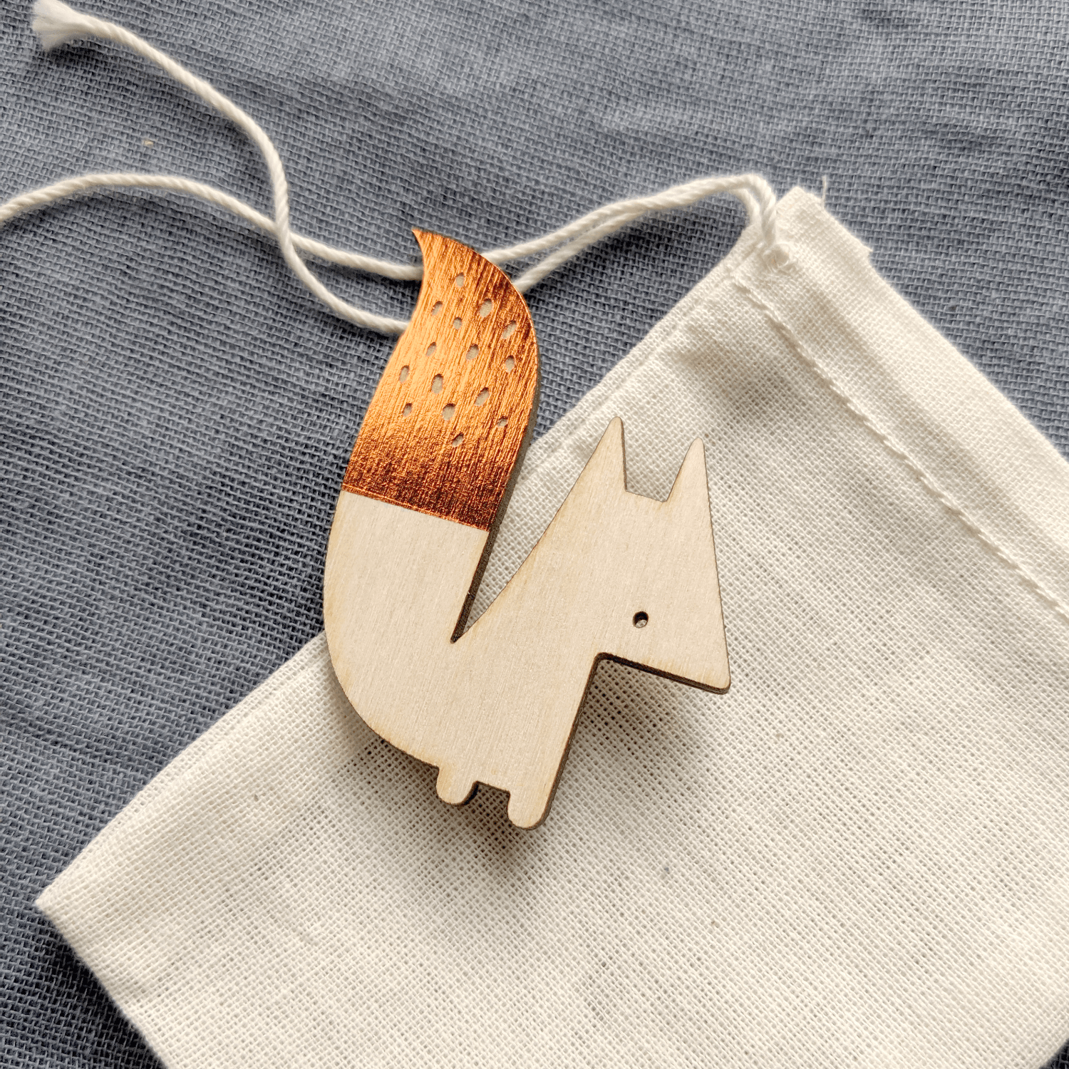 Contemporary Fox Brooch made in the UK - The Moonlit Press