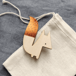 Load image into Gallery viewer, Contemporary Fox Brooch made in the UK - The Moonlit Press
