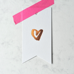 Load image into Gallery viewer, Copper Heart Gift Tags for Valentines Day
