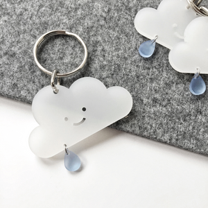 Cute Cloud and Rain Drop Keyring Gift