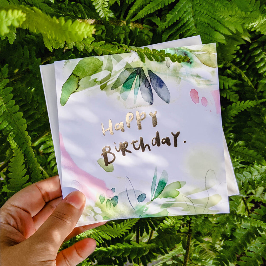 Floral Happy Birthday Card UK