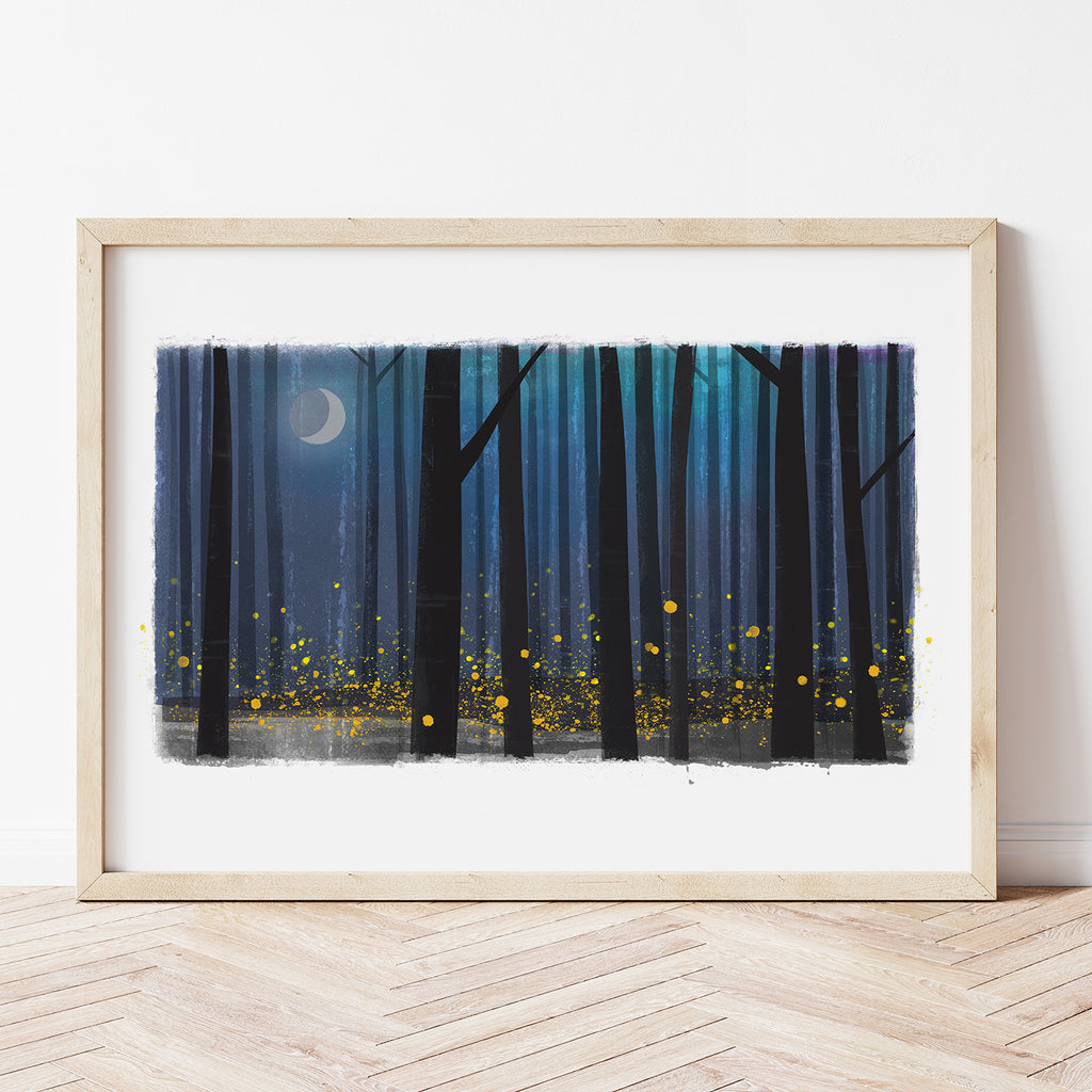 Forest at Night Print - The Moonlit Press