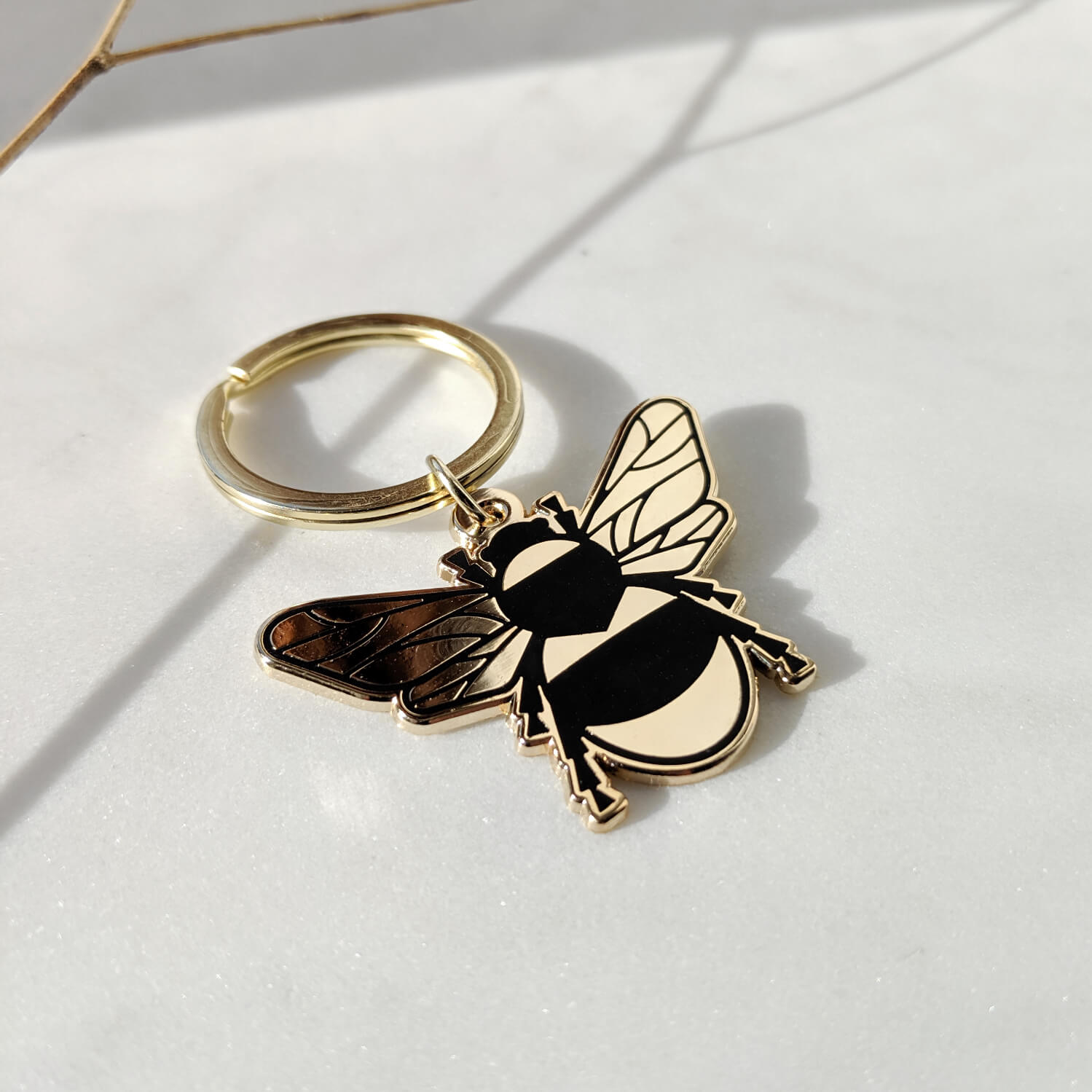 Gold Bee Keychain Gift