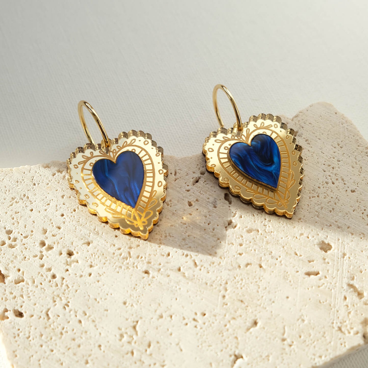 Sacred Heart Hoop Earrings - The Moonlit Press