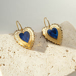 Load image into Gallery viewer, Sacred Heart Hoop Earrings - The Moonlit Press

