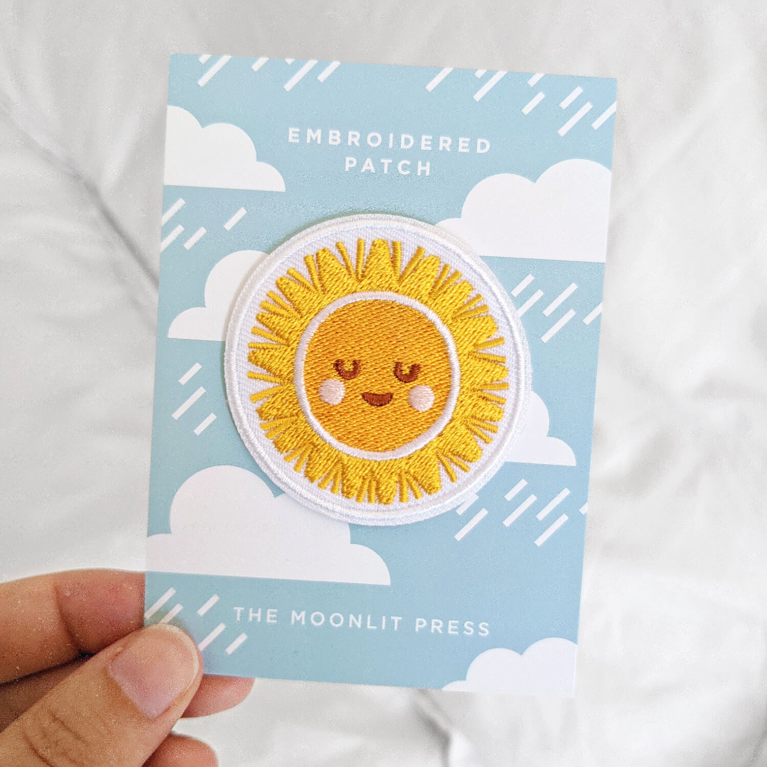 Happy Sun Embroidered Patch - The Moonlit Press