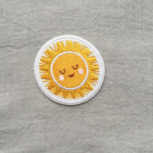 Happy Sun Embroidered Patch - The Moonlit Press