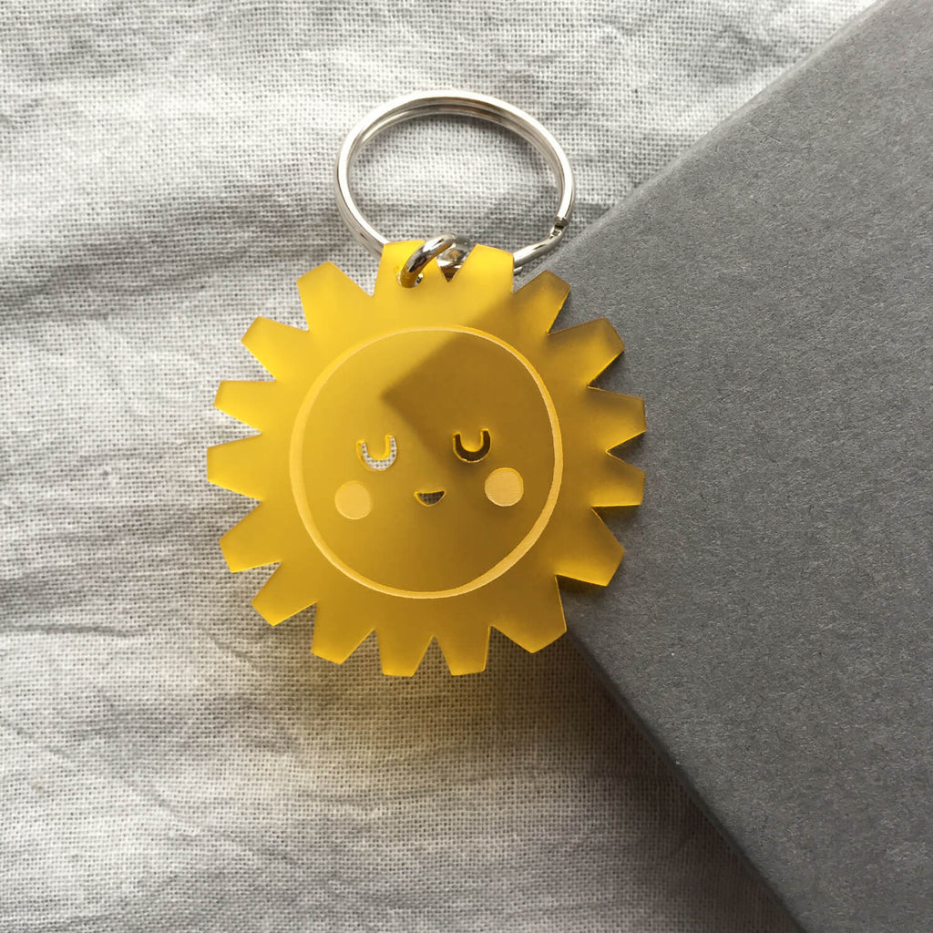 Happy Sun Keyring - The Moonlit Press UK