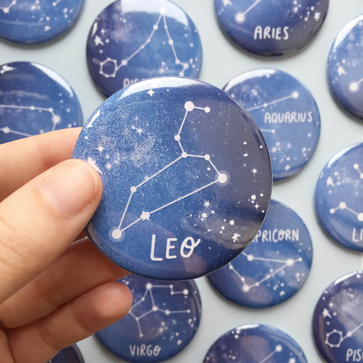 Leo Zodiac Constellation Pocket Mirror - The Moonlit Press UK