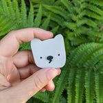 Load image into Gallery viewer, Little Grey Bear Brooch - The Moonlit Press
