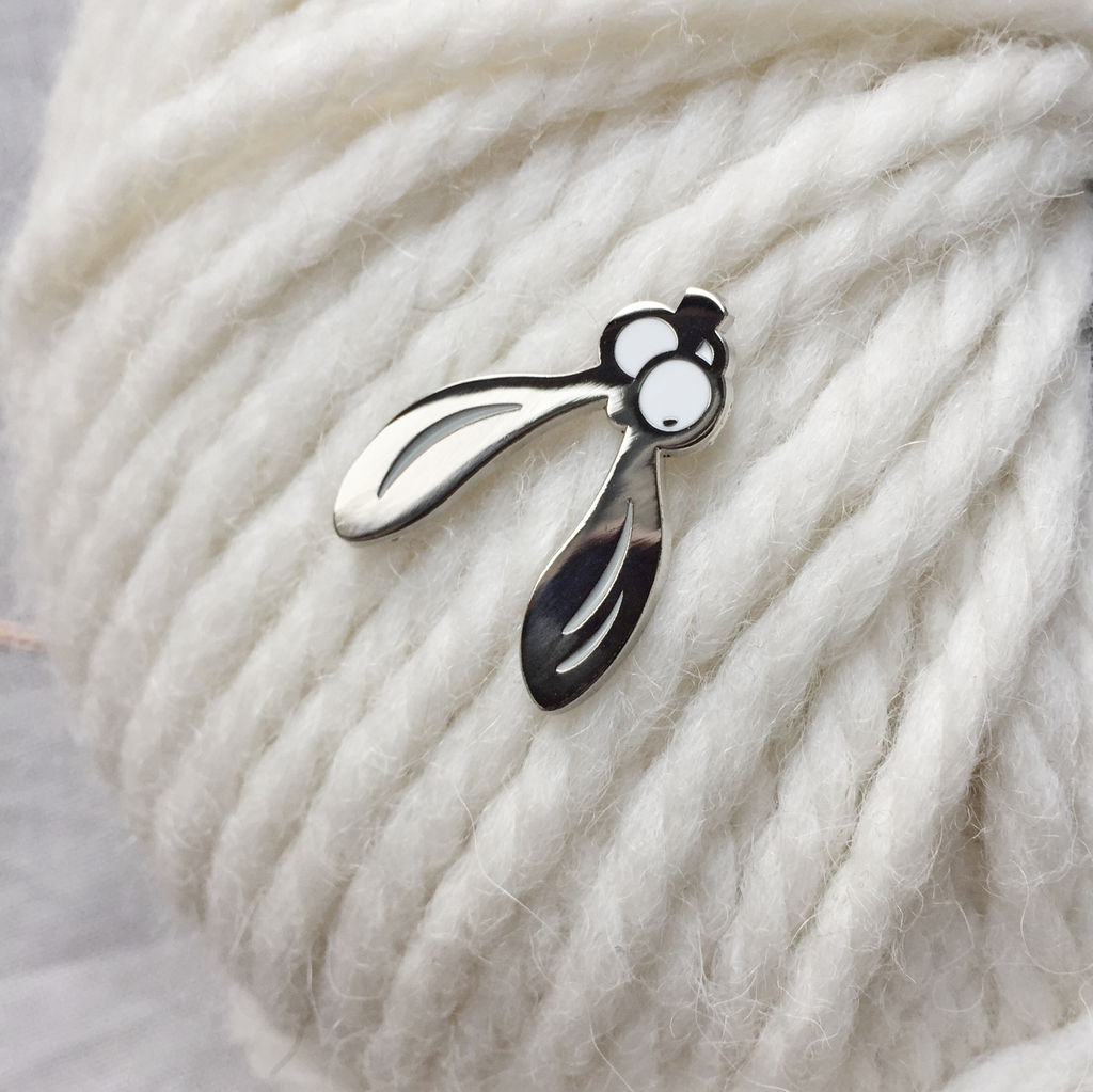 Silver Mistletoe Enamel Pin - The Moonlit Press