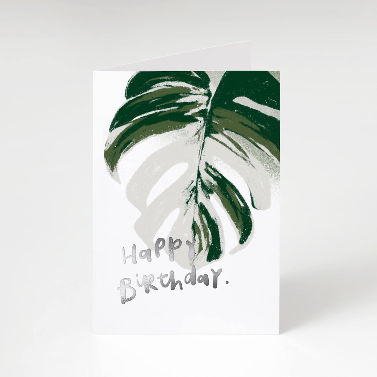 Monstera Happy Birthday Card - The Moonlit Press