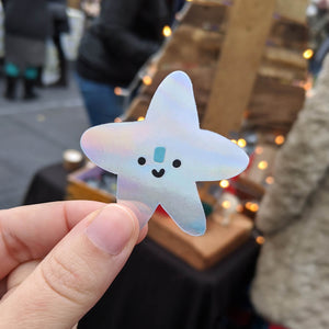 Small Holographic Star Sticker - The Moonlit Press