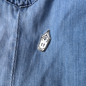 Silver Nib Enamel Pin - The Moonlit Press